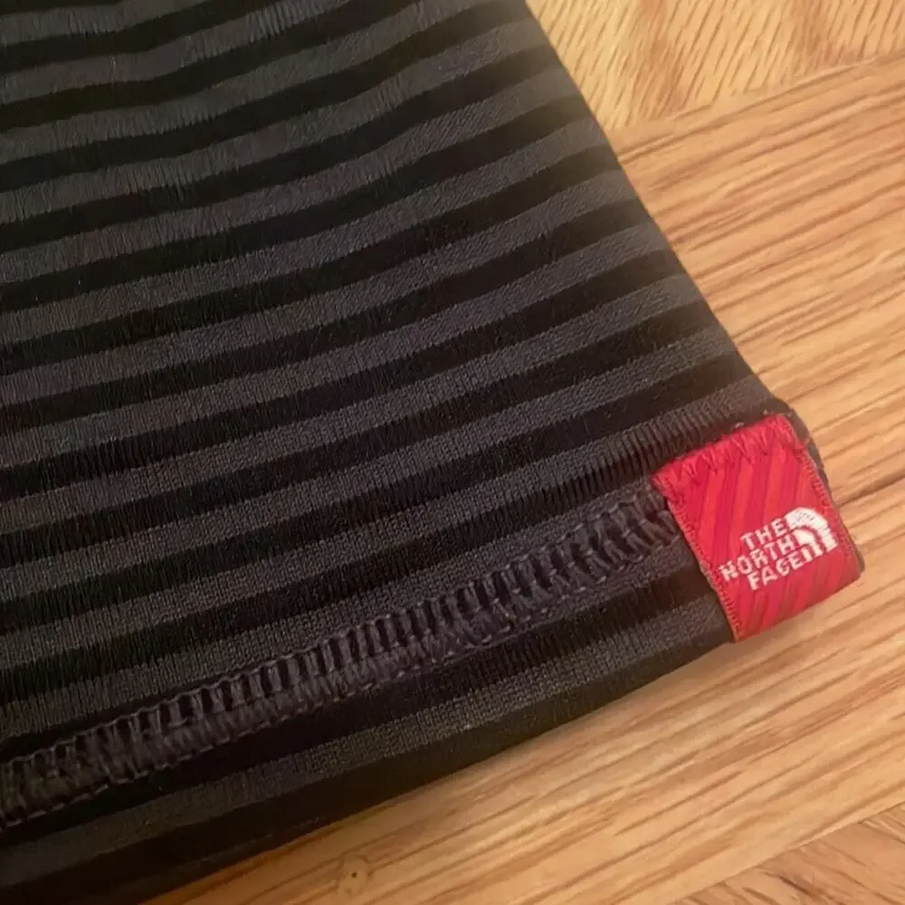 The North Face Black and Gray Striped Athletic Scoop Neck Tee Size Large - Picture 3 of 7